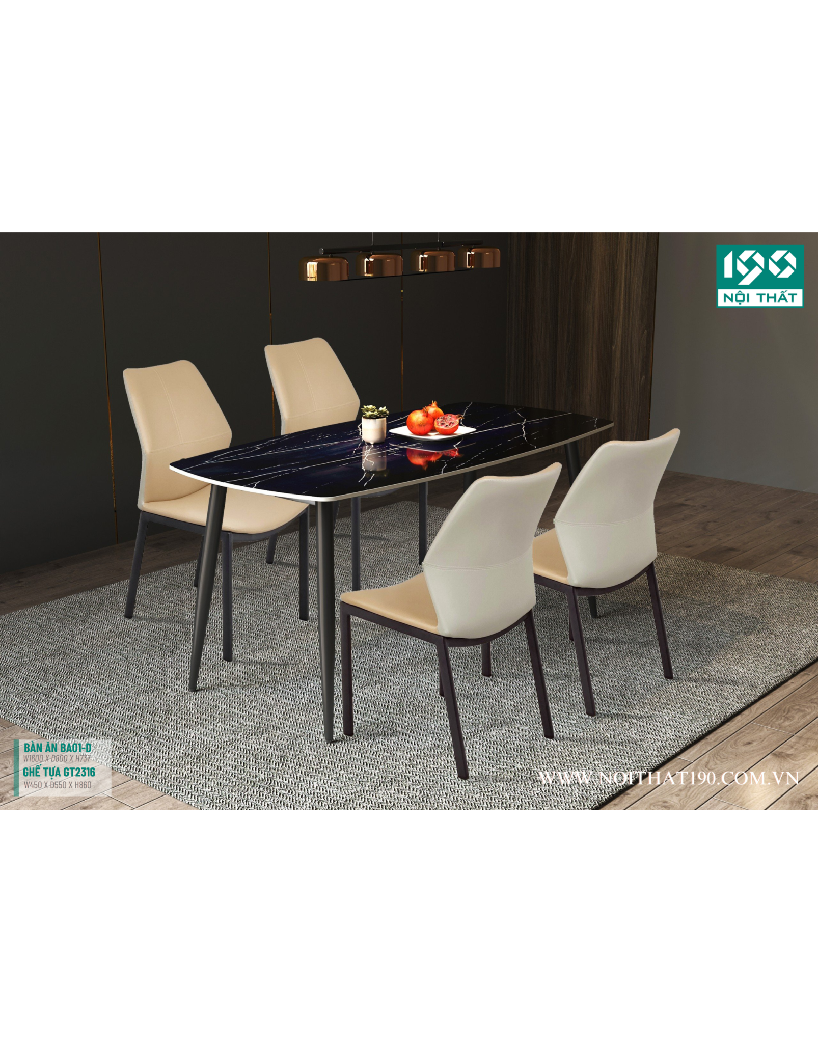 Bộ bàn ăn BA01, Ghế GT2316