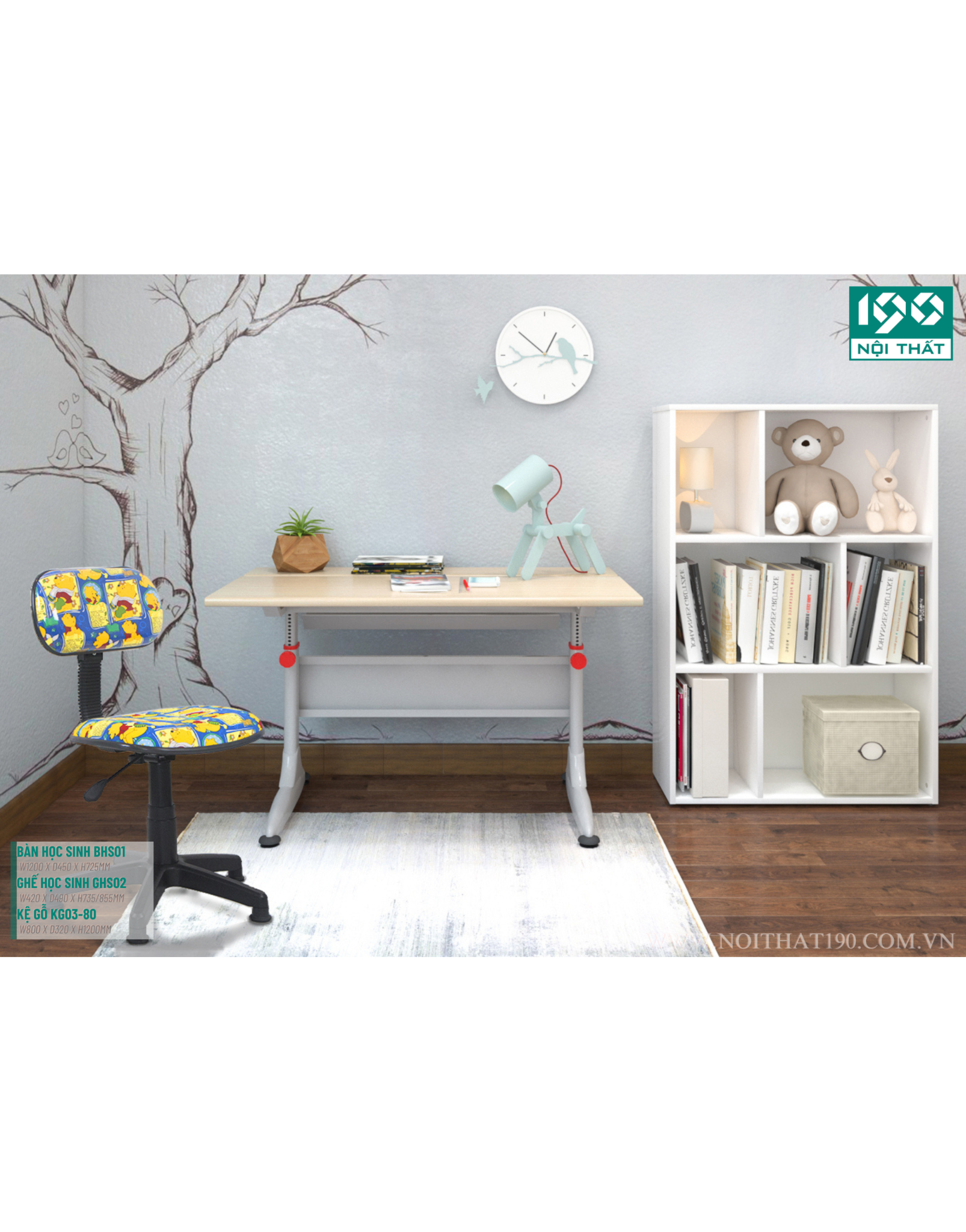 Bộ Bàn ghế học sinh BHS01B