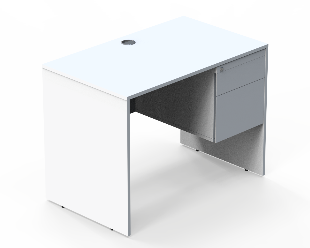 Bàn làm việc đơn Woodi có hộc BDWH-1407