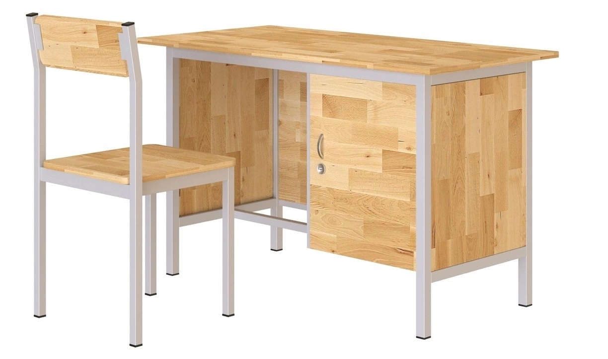 BÀN GHẾ GIÁO VIÊN GỖ TỰ NHIÊN THE ONE BGV103G-GGV103G