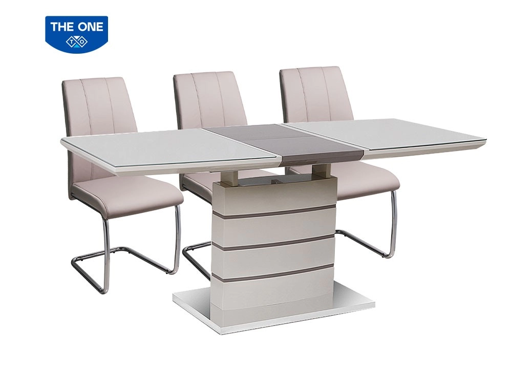 BÀN GHẾ ĂN GỖ SƠN HIGH GLOSSY THE ONE 
BA124 /GA124